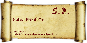 Suha Makár névjegykártya